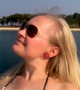 Sonnen Ohrringe, Ohrringe aus Naturkautschuk in Schwarz & Rot