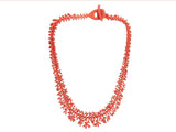 Korallen Halskette, Damen Kautschuk Halskette in Schwarz & Rot