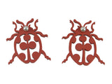 Marienkäfer Ohrringe, Ohrringe aus Naturkautschuk in Schwarz & Rot