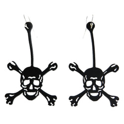 Totenkopf Ohrringe, Schwarze Ohrringe aus Naturkautschuk