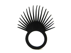 Sonnen Ring, Schwarzer Ring aus Naturkautschuk