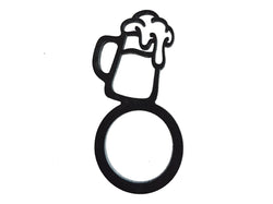 Anello da festival in gomma nera.