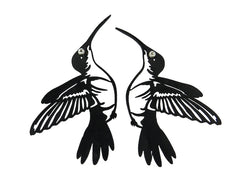 Orecchini colibrì, orecchini neri in gomma naturale