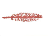 Coral bracelet, rubber bracelet in black & red, width: 53 mm
