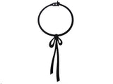 Anita Bow Necklace, Ladies Rubber Necklace Black