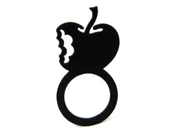 Apple Ring / iRing, fantazyjny czarny pierścionek