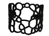 Bracciale Bubbles, Bracciale dichiarazione nero in gomma naturale