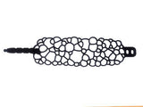 Bracciale Bubbles, Bracciale dichiarazione nero in gomma naturale