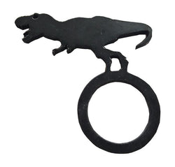 Anillo Dino Tyrannosaurus Rex, anillo negro elegante