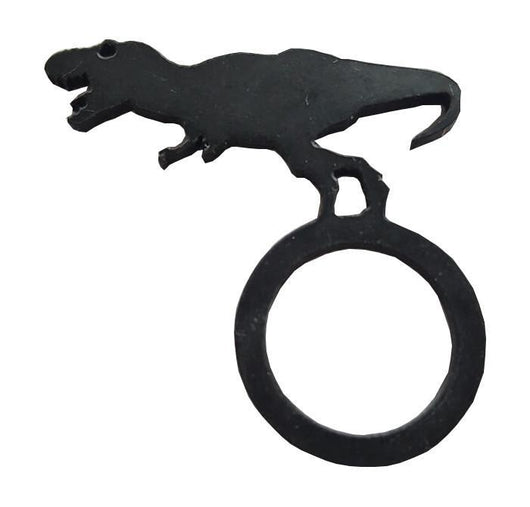 Dino Ring Tyrannosaurus Rex, Fancy Black Ring