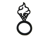 Eiscreme Ring, Ausgefallener Schwarzer Ring