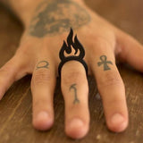 Flame Ring, Fancy Black Ring