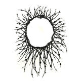 Collier Drippin, collier de déclaration noir en caoutchouc naturel