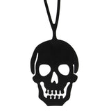 Skull chain, Long black rubber chain
