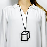 Collar Dados, Collar Largo Negro