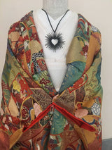 Collier Coeur, Long Collier Caoutchouc Noir