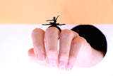Ballerina Ring, Ausgefallener Schwarzer Damen & Kinder Ring