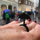 Anello per ombrello, anello in gomma nera