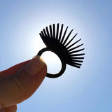 Anello solare, anello nero in gomma naturale