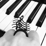 Anillo de música, anillo negro de lujo hecho de caucho natural