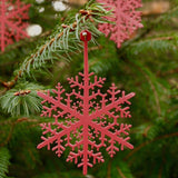 Boucles d'oreilles flocon de neige, boucles d'oreilles en caoutchouc naturel en noir, rouge et crème
