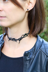 Collar De Alambre De Púas, Gargantilla Negro