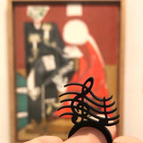 Anillo de música, anillo negro de lujo hecho de caucho natural