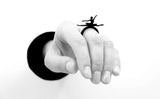 Ballerina Ring, Ausgefallener Schwarzer Damen & Kinder Ring