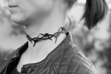 Collar De Alambre De Púas, Gargantilla Negro