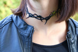Collar De Alambre De Púas, Gargantilla Negro