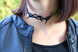 Barbed Wire Necklace, Choker Black