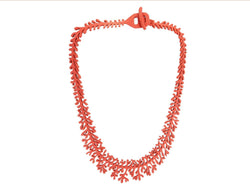 Coral Necklace, Ladies Rubber Necklace in Black & Red
