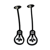 Pendientes bombilla, Pendientes caucho natural negro
