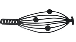Bracelet Pina, bracelet en caoutchouc noir, largeur : 65 mm