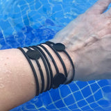 Cinturino Pina, cinturino in caucciù nero, larghezza: 65 mm