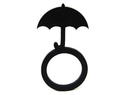 Pierścień Parasol, czarny kauczukowy pierścień