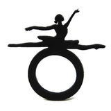 Ballerina Ring, Ausgefallener Schwarzer Damen & Kinder Ring