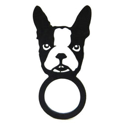 Anello Bulldog, anello nero fantasia