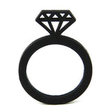 Black Diamond Ring, Fancy Natural Rubber Ring