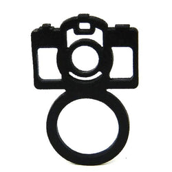 Anello per fotocamera fotografica, anello di dichiarazione nero in gomma naturale