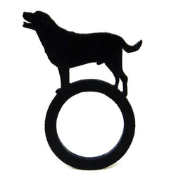 Anello cane, anello in gomma naturale nera