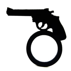 Anello revolver, sorprendente anello in gomma naturale nera