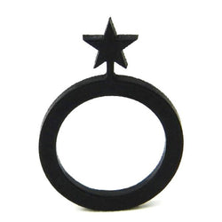 Star Ring, Black Natural Rubber Ring