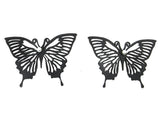 Schmetterling Ohrringe, Ohrringe aus Naturkautschuk in Schwarz & Rot