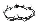 Collar De Alambre De Púas, Gargantilla Negro